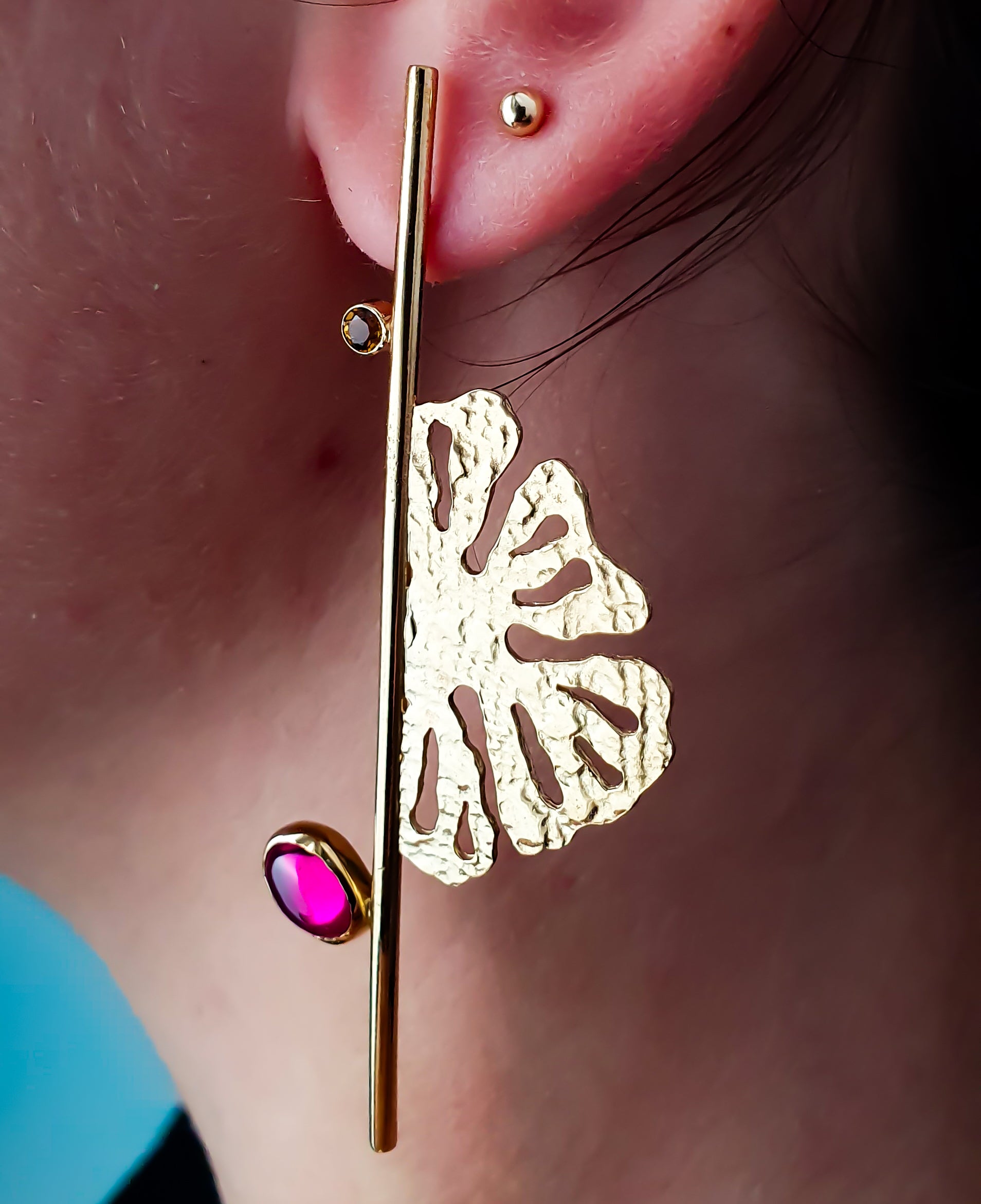 Boucles d'oreille MORPHEA "L'indomptable" (version solaire)