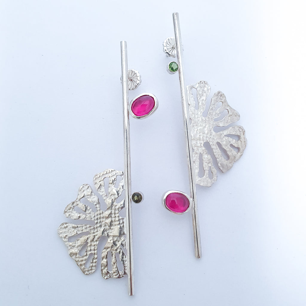 Boucles d'oreille MORPHEA "L'indomptable" (version lunaire)