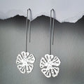 boucles d'oreilles longues en argent sterling fabriquées à montréal québèc