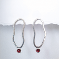 Boucles d'oreilles SILLAGE 01 (grenat)