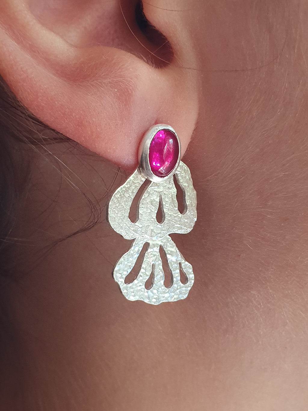 Boucles d'oreille MORPHEA "La Désinvolte" (version lunaire)