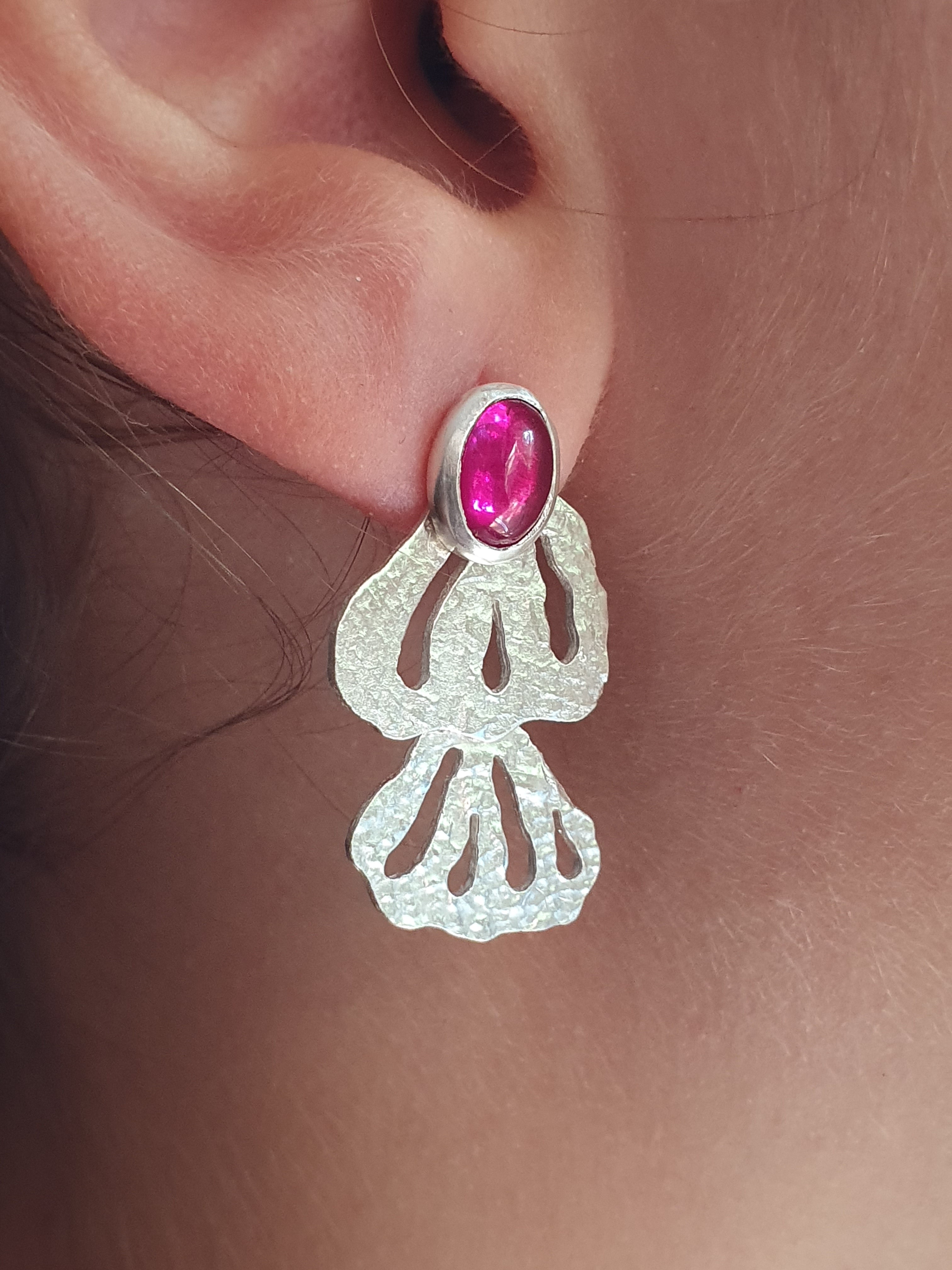 Boucles d'oreille MORPHEA "La Désinvolte" (version lunaire)