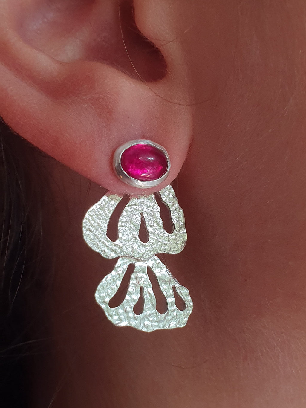 Boucles d'oreille MORPHEA "La Désinvolte" (version lunaire)