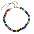 Collier KATMANDOU "rainbow" (cordon doré)