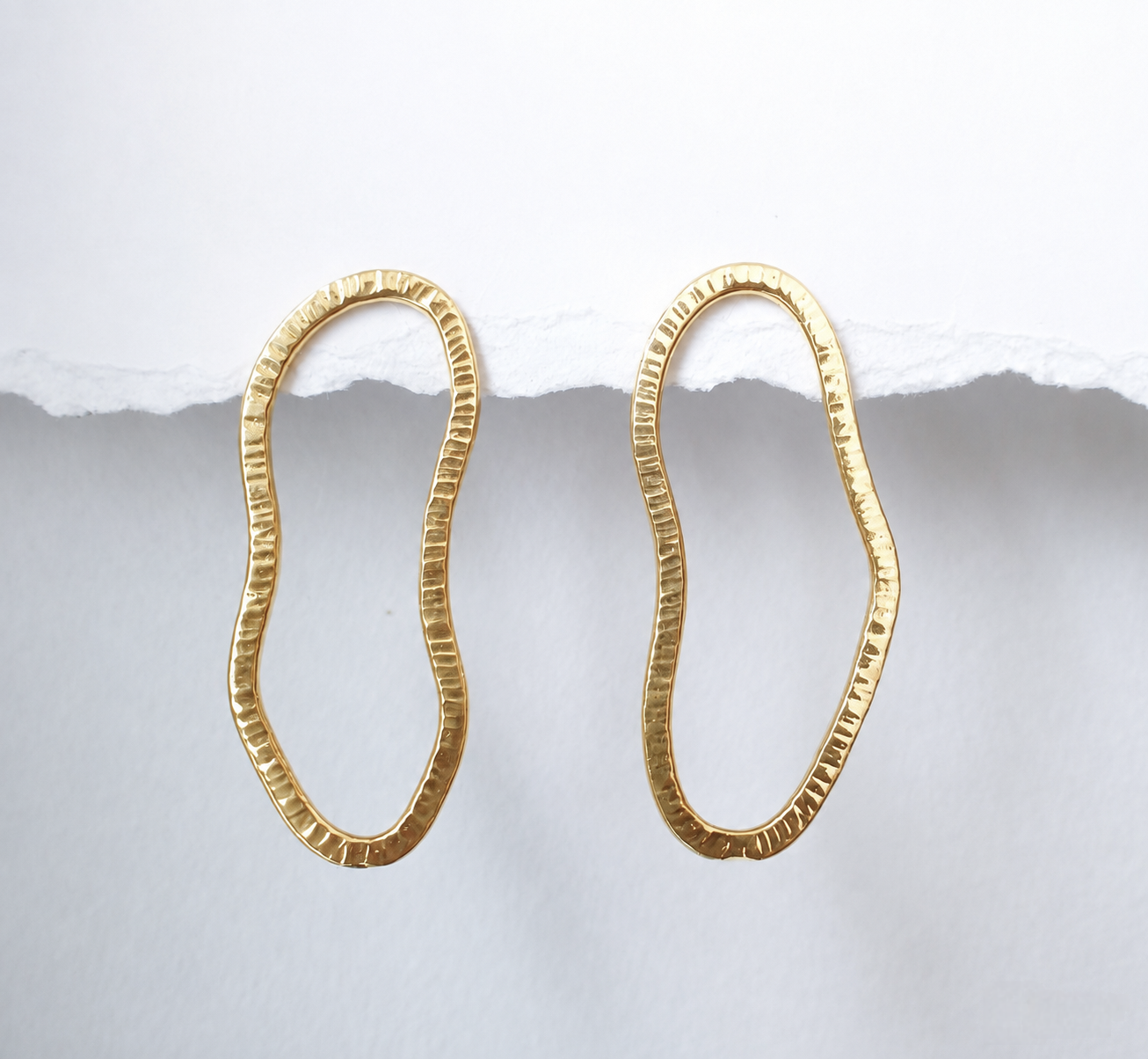 Boucles d'oreilles SILLAGE 02 (plaqué or 14k)
