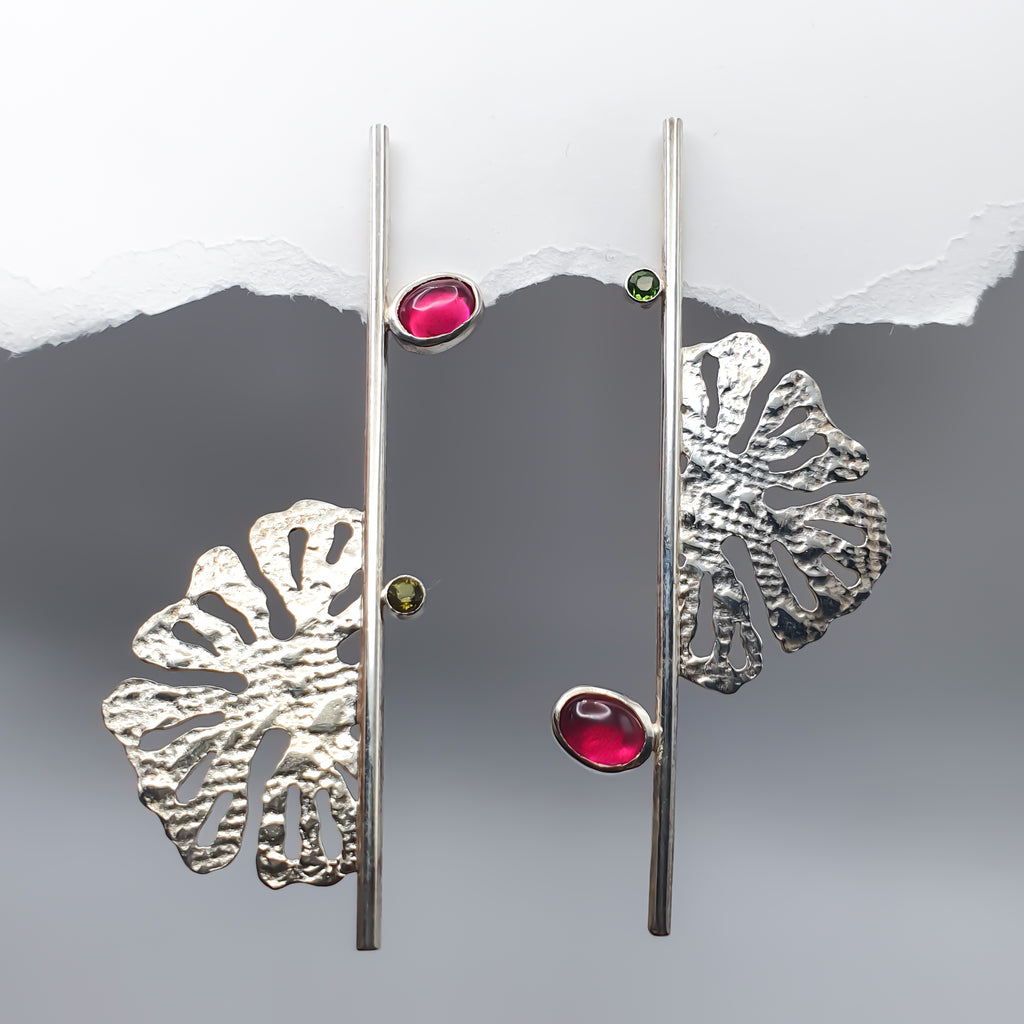 Boucles d'oreille MORPHEA "L'indomptable" (version lunaire)