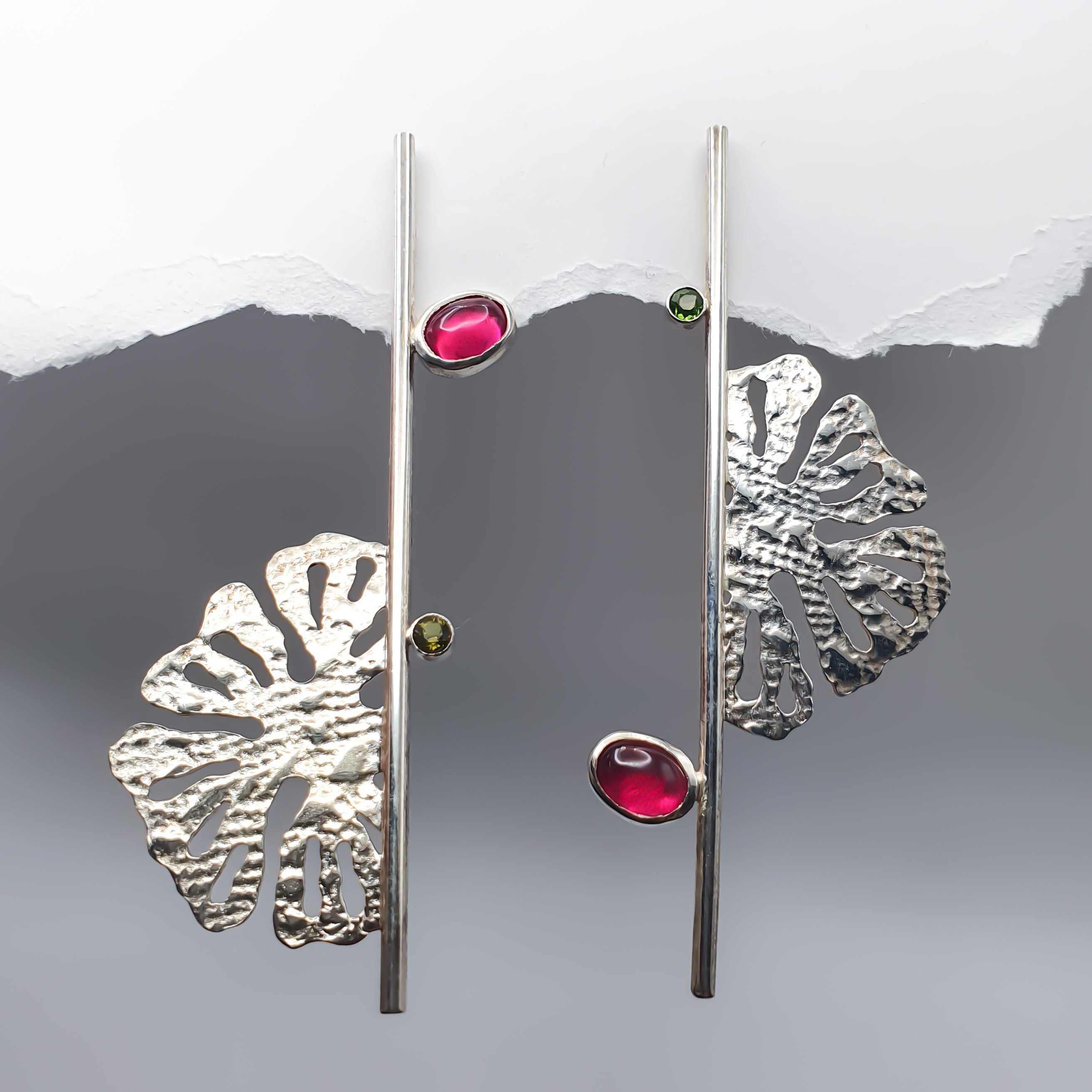 Boucles d'oreille MORPHEA "L'indomptable" (version lunaire)