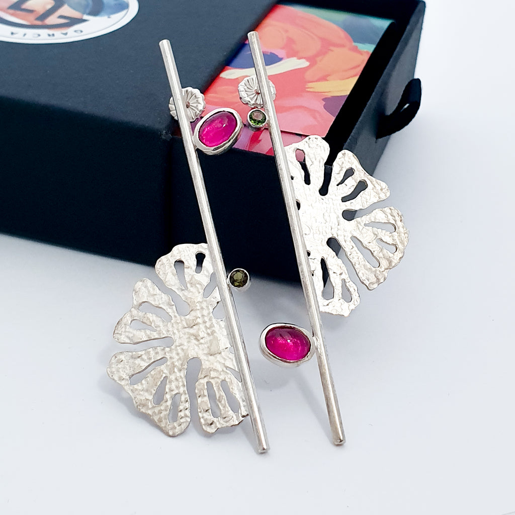 Boucles d'oreille MORPHEA "L'indomptable" (version lunaire)