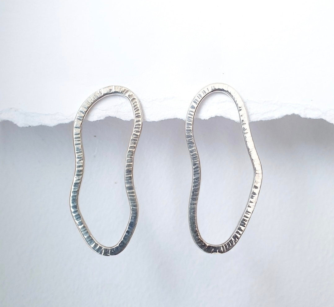Boucles d'oreilles SILLAGE 02 (plaqué or 14k)